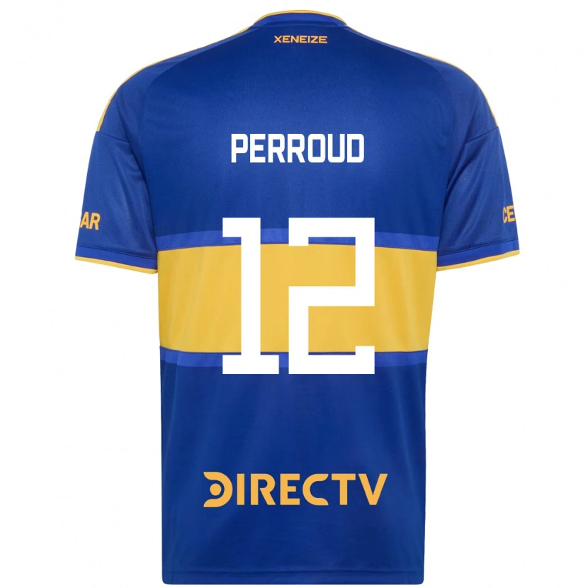 Danxen Dames Valentín Perroud #12 Koninklijk Blauw Geel Thuisshirt Thuistenue 2026/27 T-Shirt
