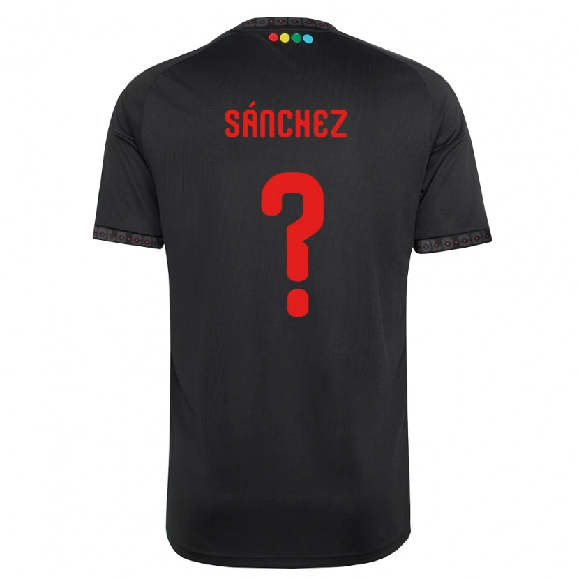 Danxen Dames Bastian Sánchez #0 Zwart Rood Uitshirt Uittenue 2026/27 T-Shirt