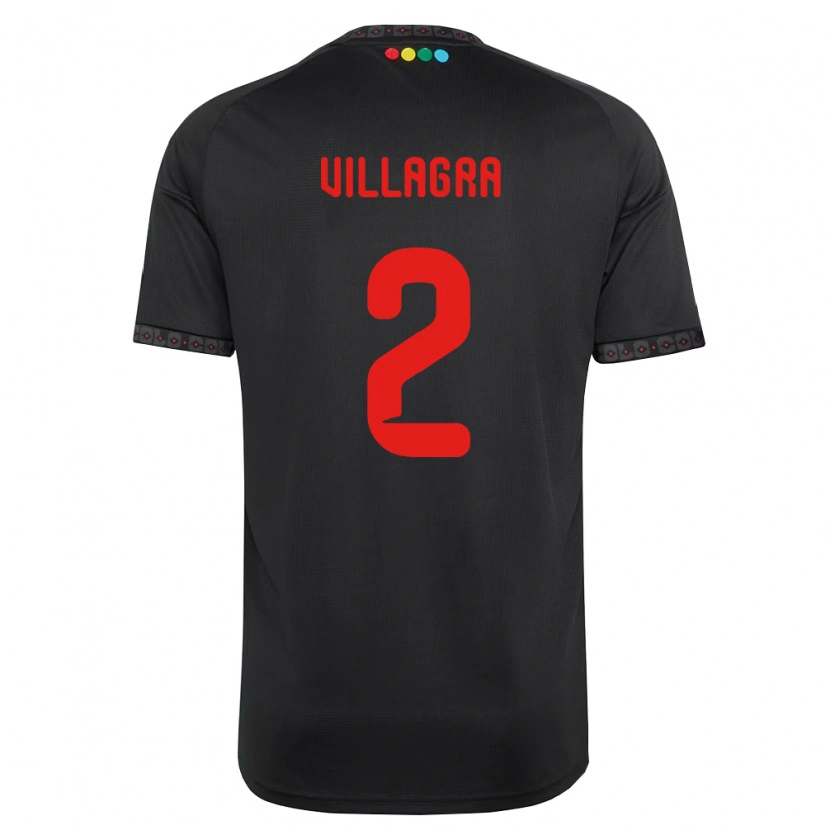 Danxen Dames Jonathan Villagra #2 Zwart Rood Uitshirt Uittenue 2026/27 T-Shirt