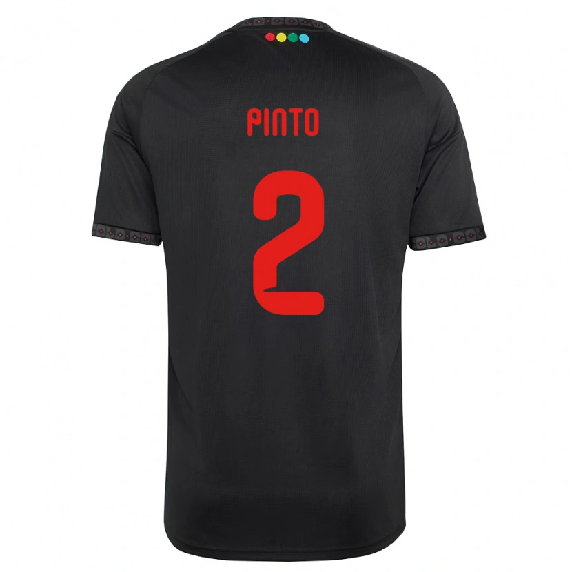 Danxen Dames Matías Pinto #2 Zwart Rood Uitshirt Uittenue 2026/27 T-Shirt