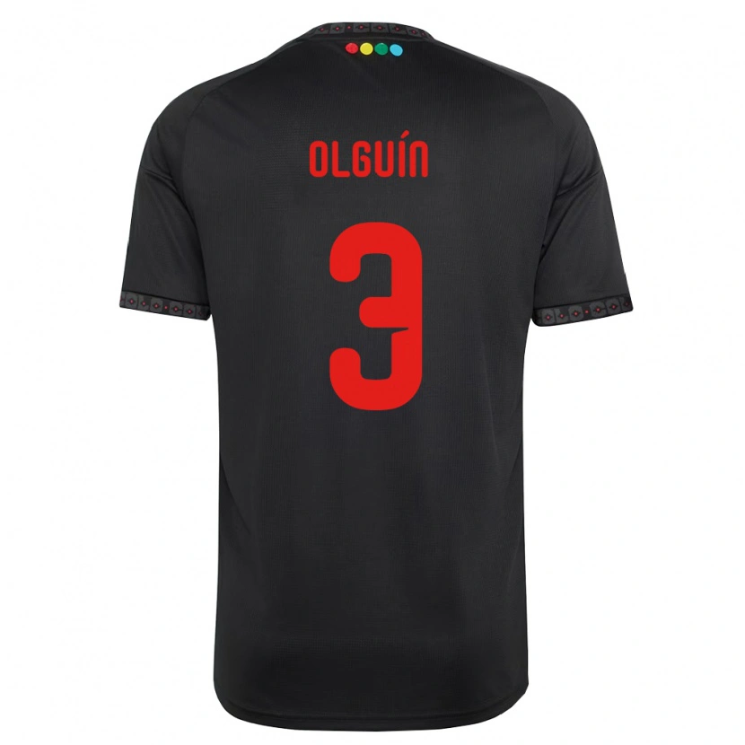 Danxen Dames Alonso Olguín #3 Zwart Rood Uitshirt Uittenue 2026/27 T-Shirt
