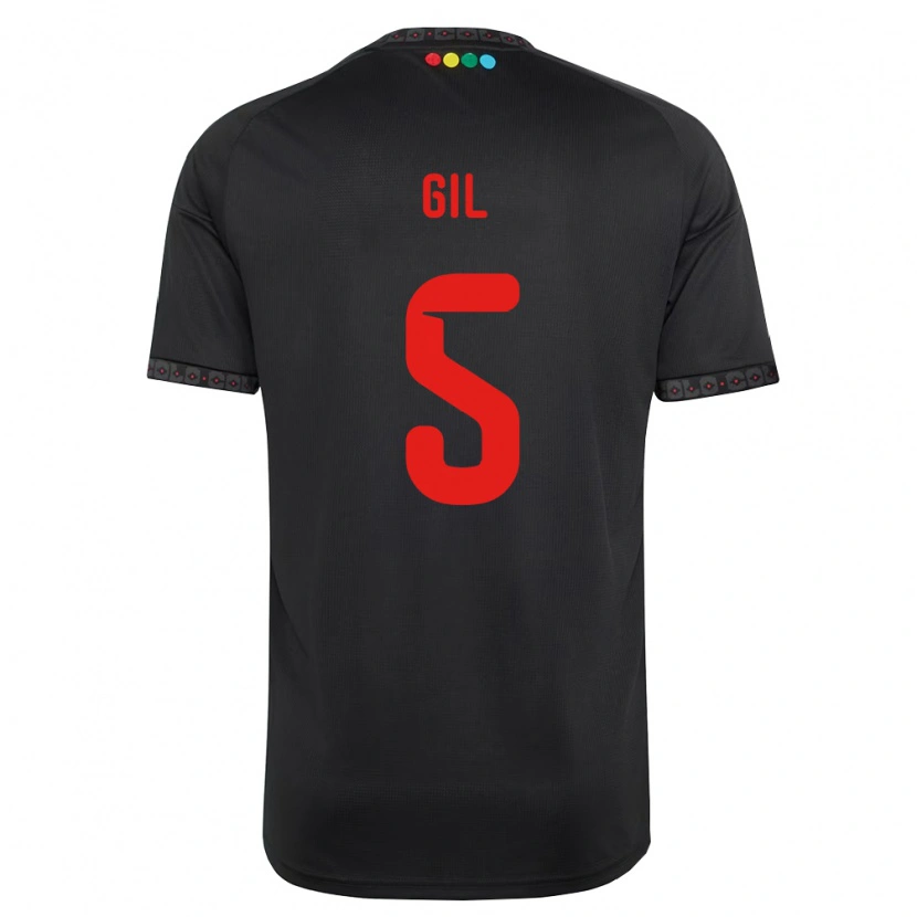 Danxen Dames Leonardo Gil #5 Zwart Rood Uitshirt Uittenue 2026/27 T-Shirt