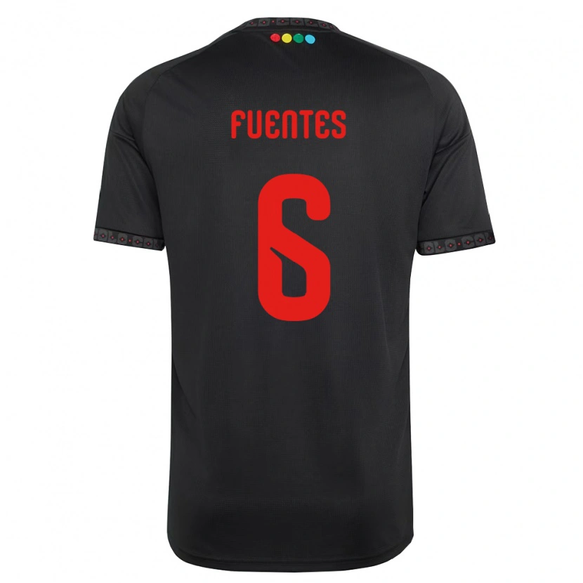 Danxen Dames César Fuentes #6 Zwart Rood Uitshirt Uittenue 2026/27 T-Shirt
