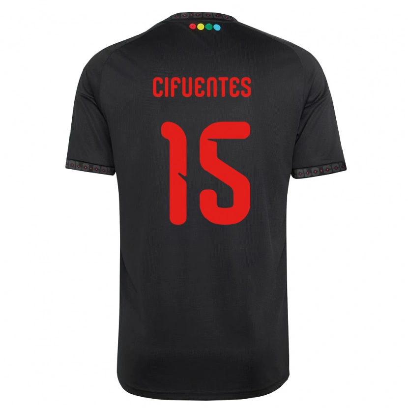 Danxen Dames Anaís Cifuentes #15 Zwart Rood Uitshirt Uittenue 2026/27 T-Shirt