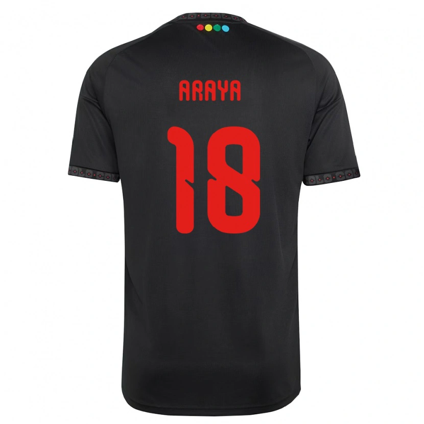 Danxen Dames Benjamín Araya #18 Zwart Rood Uitshirt Uittenue 2026/27 T-Shirt