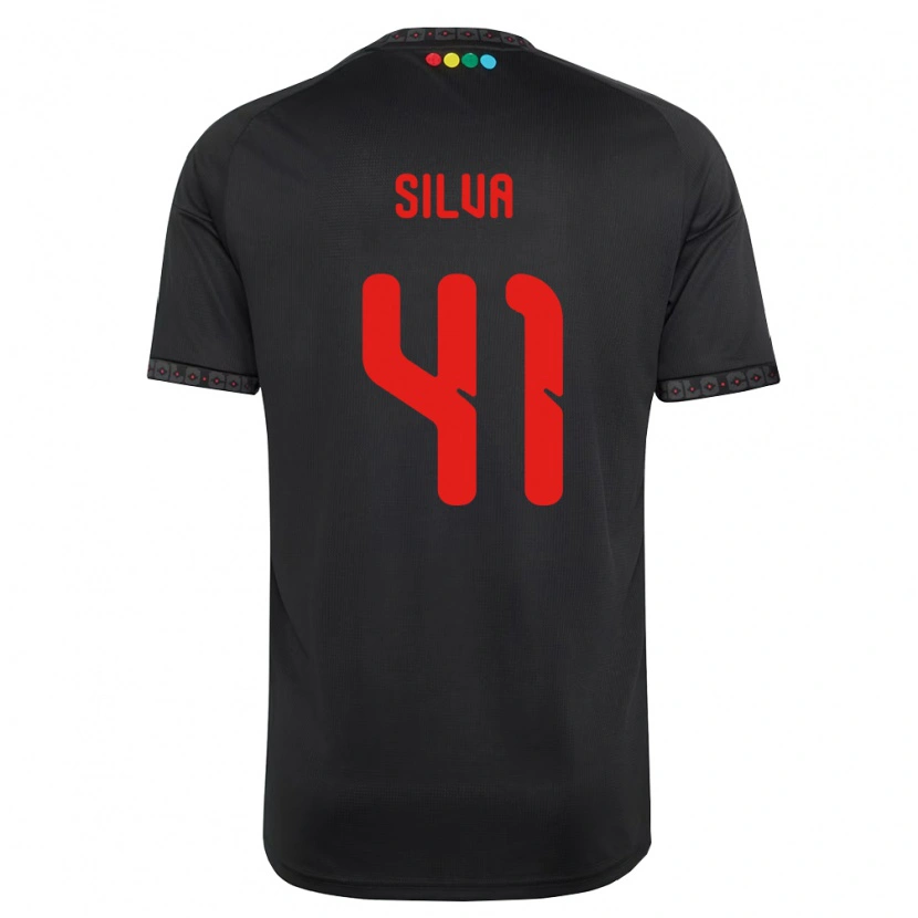 Danxen Dames Bastián Silva #41 Zwart Rood Uitshirt Uittenue 2026/27 T-Shirt