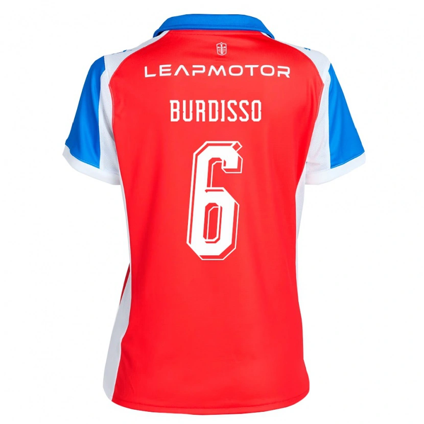 Danxen Dames Guillermo Burdisso #6 Rood Blauw Uitshirt Uittenue 2026/27 T-Shirt