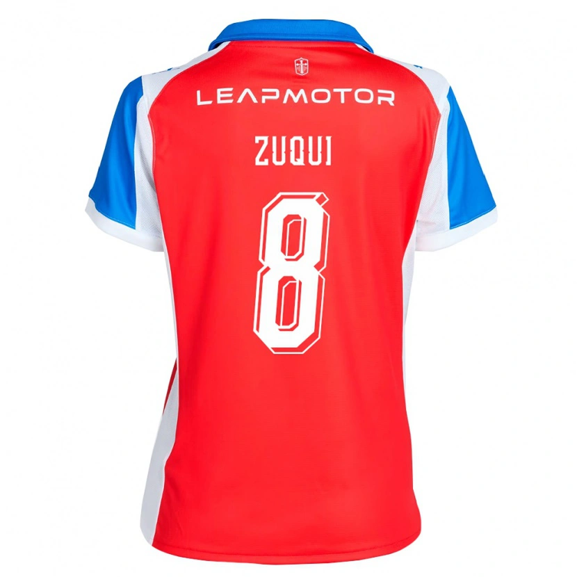 Danxen Dames Fernando Zuqui #8 Rood Blauw Uitshirt Uittenue 2026/27 T-Shirt