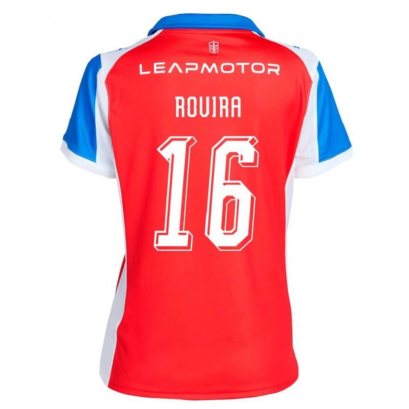 Danxen Dames Brayan Rovira #16 Rood Blauw Uitshirt Uittenue 2026/27 T-Shirt