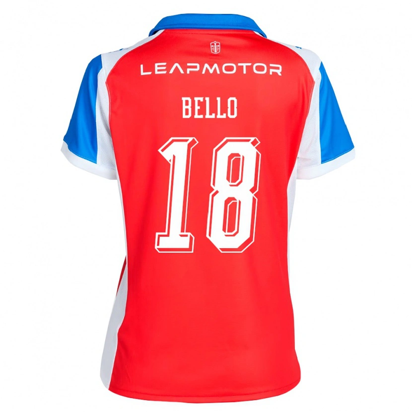 Danxen Dames Eduard Bello #18 Rood Blauw Uitshirt Uittenue 2026/27 T-Shirt