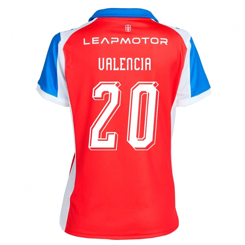 Danxen Dames Jhojan Valencia #20 Rood Blauw Uitshirt Uittenue 2026/27 T-Shirt