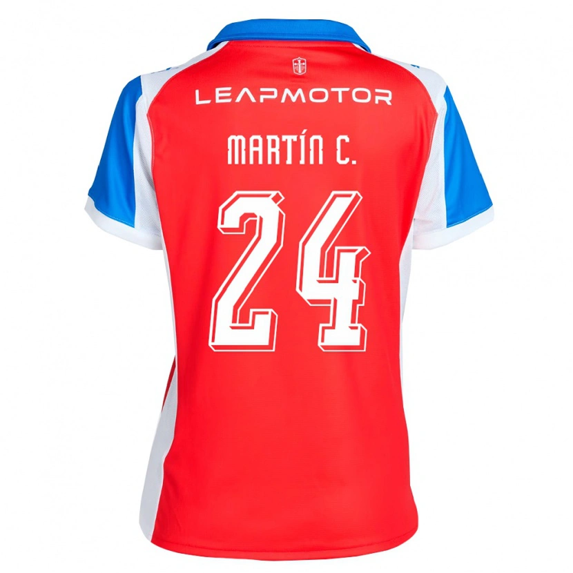 Danxen Dames Martín Contreras #24 Rood Blauw Uitshirt Uittenue 2026/27 T-Shirt