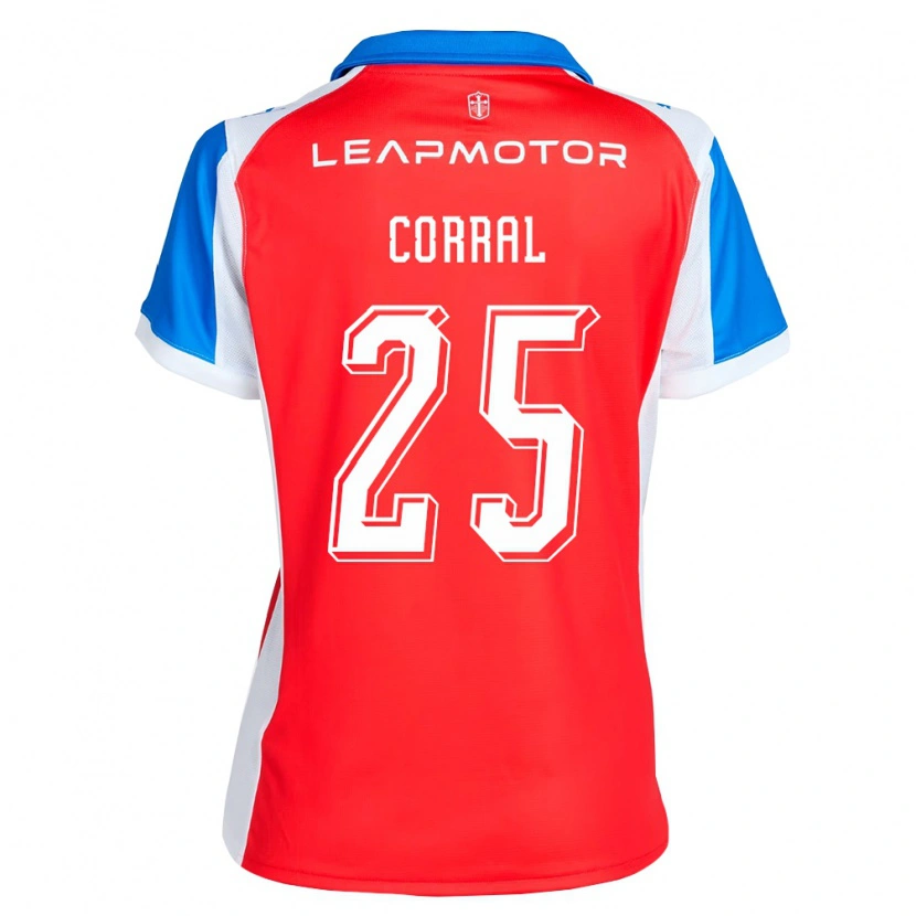 Danxen Dames Diego Corral #25 Rood Blauw Uitshirt Uittenue 2026/27 T-Shirt