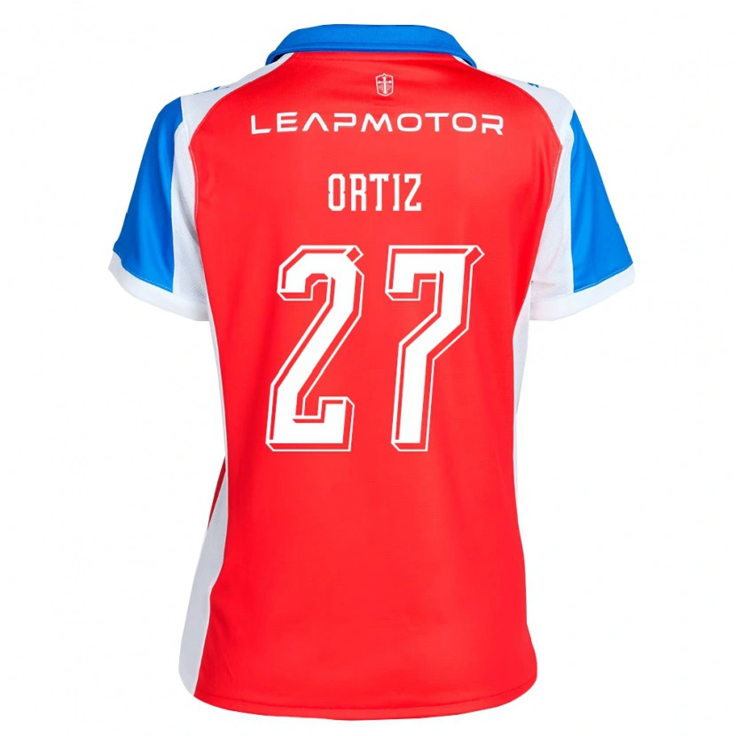Danxen Dames Jorge Ortiz #27 Rood Blauw Uitshirt Uittenue 2026/27 T-Shirt
