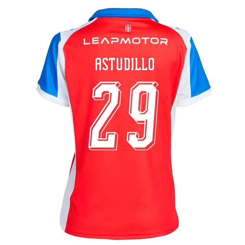 Danxen Dames Aaron Astudillo #29 Rood Blauw Uitshirt Uittenue 2026/27 T-Shirt