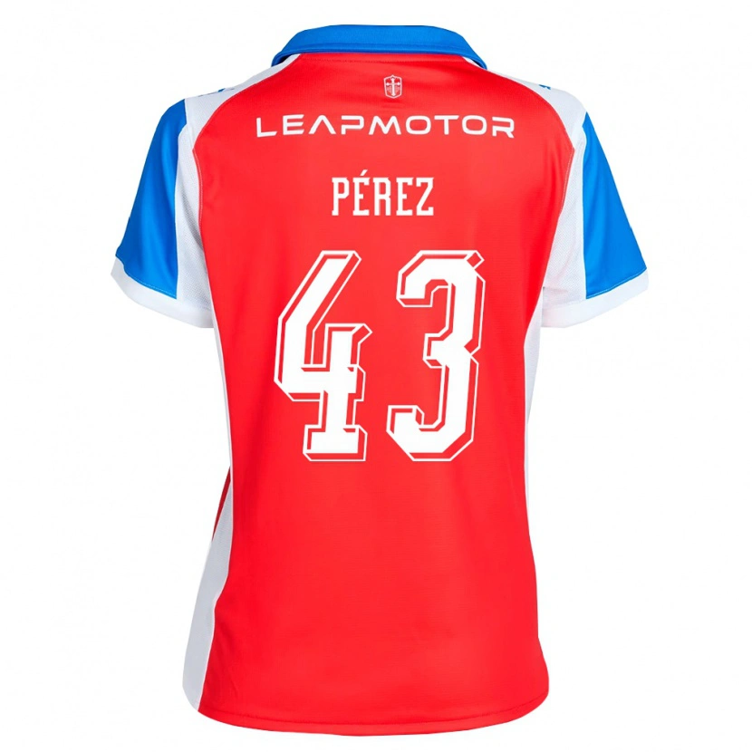 Danxen Dames Amaro Pérez #43 Rood Blauw Uitshirt Uittenue 2026/27 T-Shirt