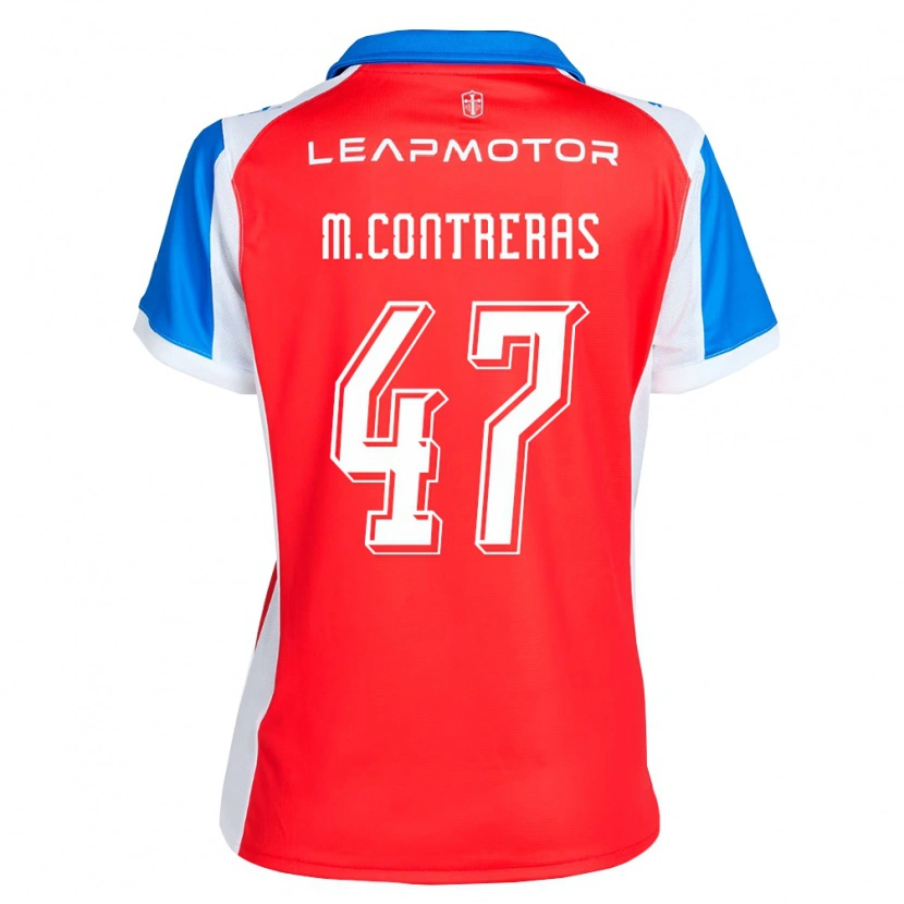 Danxen Dames Mathías Contreras #47 Rood Blauw Uitshirt Uittenue 2026/27 T-Shirt