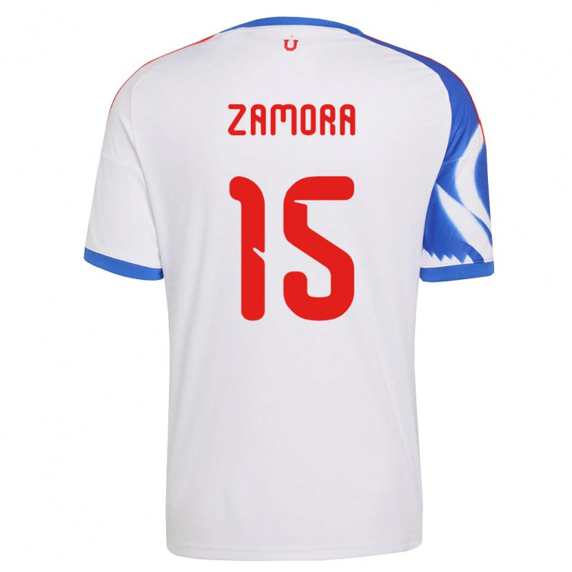 Danxen Dames Daniela Zamora #15 Wit Marineblauw Uitshirt Uittenue 2026/27 T-Shirt