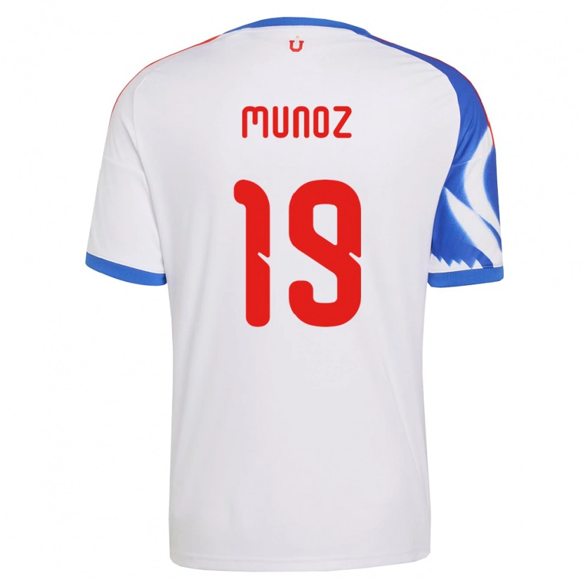 Danxen Dames Cristóbal Muñoz #19 Wit Marineblauw Uitshirt Uittenue 2026/27 T-Shirt