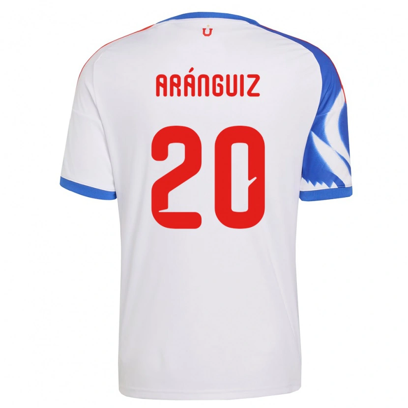 Danxen Dames Charles Aránguiz #20 Wit Marineblauw Uitshirt Uittenue 2026/27 T-Shirt
