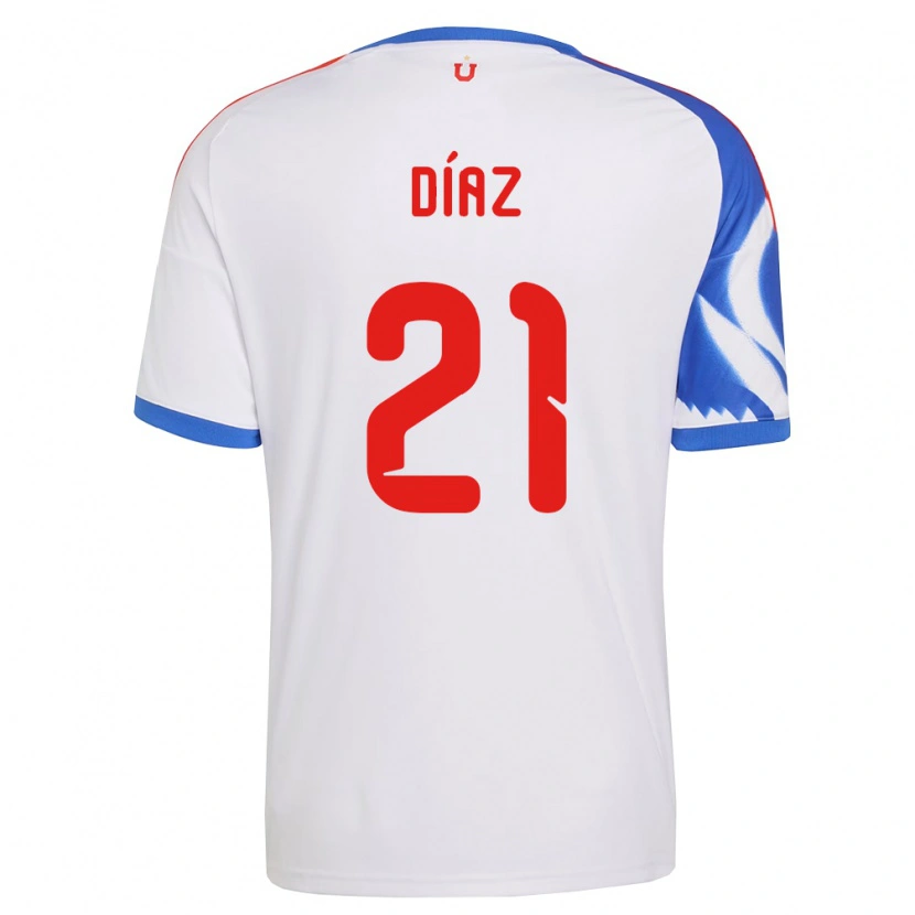 Danxen Dames Marcelo Díaz #21 Wit Marineblauw Uitshirt Uittenue 2026/27 T-Shirt