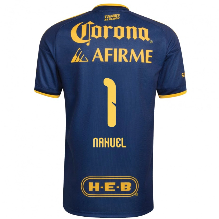Danxen Dames Nahuel Guzmán #1 Koninklijk Blauw Geel Uitshirt Uittenue 2026/27 T-Shirt