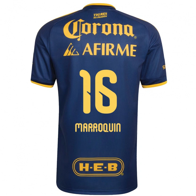 Danxen Dames Ammanda Marroquin #16 Koninklijk Blauw Geel Uitshirt Uittenue 2026/27 T-Shirt