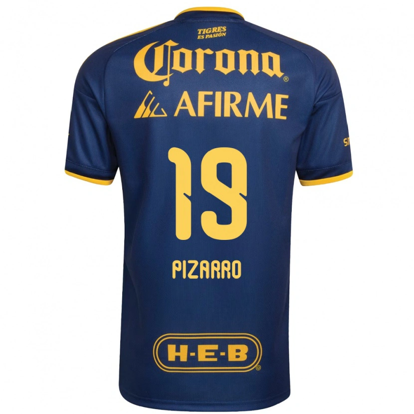 Danxen Dames Guido Pizarro #19 Koninklijk Blauw Geel Uitshirt Uittenue 2026/27 T-Shirt