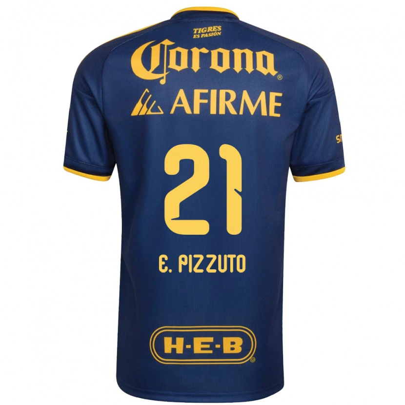 Danxen Dames Eugenio Pizzuto #21 Koninklijk Blauw Geel Uitshirt Uittenue 2026/27 T-Shirt