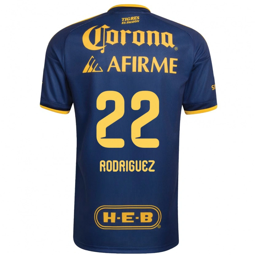 Danxen Dames Anika Rodriguez #22 Koninklijk Blauw Geel Uitshirt Uittenue 2026/27 T-Shirt