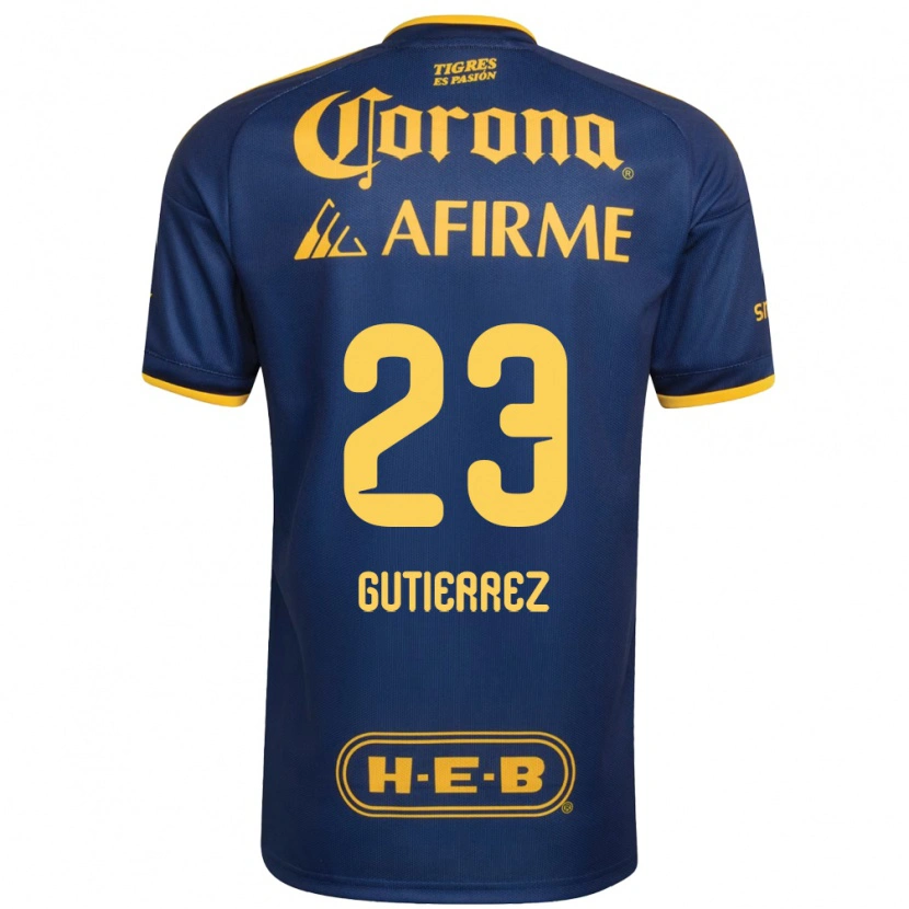 Danxen Dames Jana Gutierrez #23 Koninklijk Blauw Geel Uitshirt Uittenue 2026/27 T-Shirt