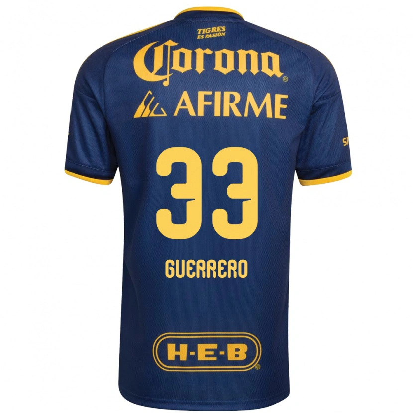 Danxen Dames Rafael Guerrero #33 Koninklijk Blauw Geel Uitshirt Uittenue 2026/27 T-Shirt