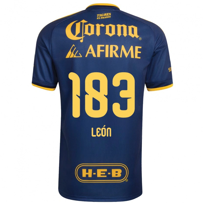 Danxen Dames Gabriel León #183 Koninklijk Blauw Geel Uitshirt Uittenue 2026/27 T-Shirt