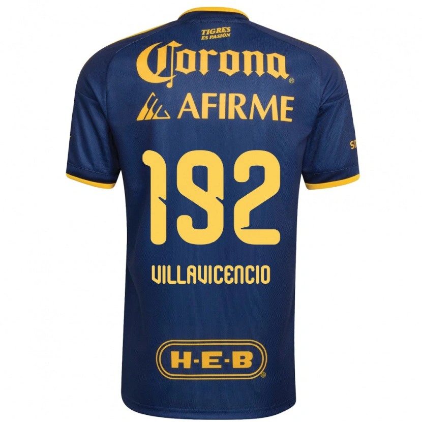 Danxen Dames Edgar Villavicencio #192 Koninklijk Blauw Geel Uitshirt Uittenue 2026/27 T-Shirt