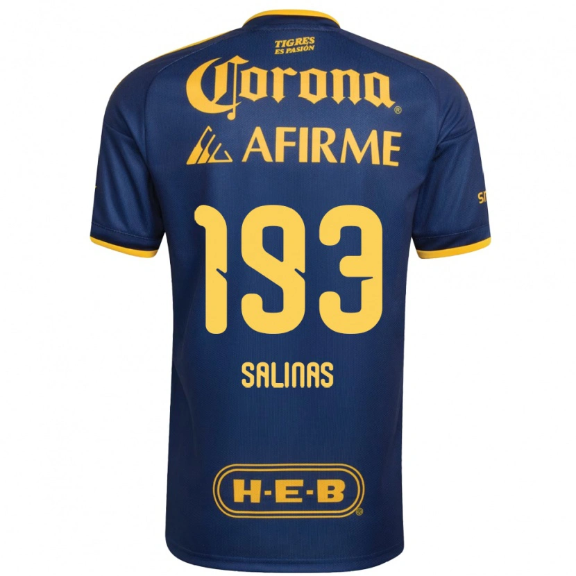 Danxen Dames Marcelo Salinas #193 Koninklijk Blauw Geel Uitshirt Uittenue 2026/27 T-Shirt