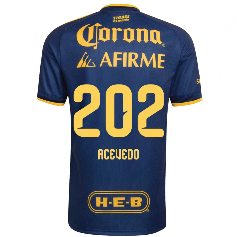 Danxen Dames José Acevedo #202 Koninklijk Blauw Geel Uitshirt Uittenue 2026/27 T-Shirt