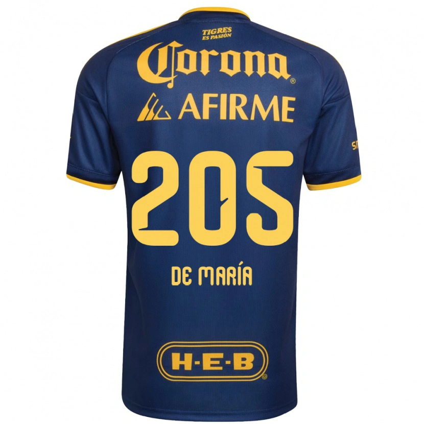 Danxen Dames Antonio De María Y Campos #205 Koninklijk Blauw Geel Uitshirt Uittenue 2026/27 T-Shirt