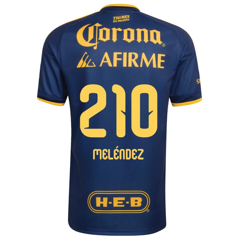 Danxen Dames Marcelo Meléndez #210 Koninklijk Blauw Geel Uitshirt Uittenue 2026/27 T-Shirt