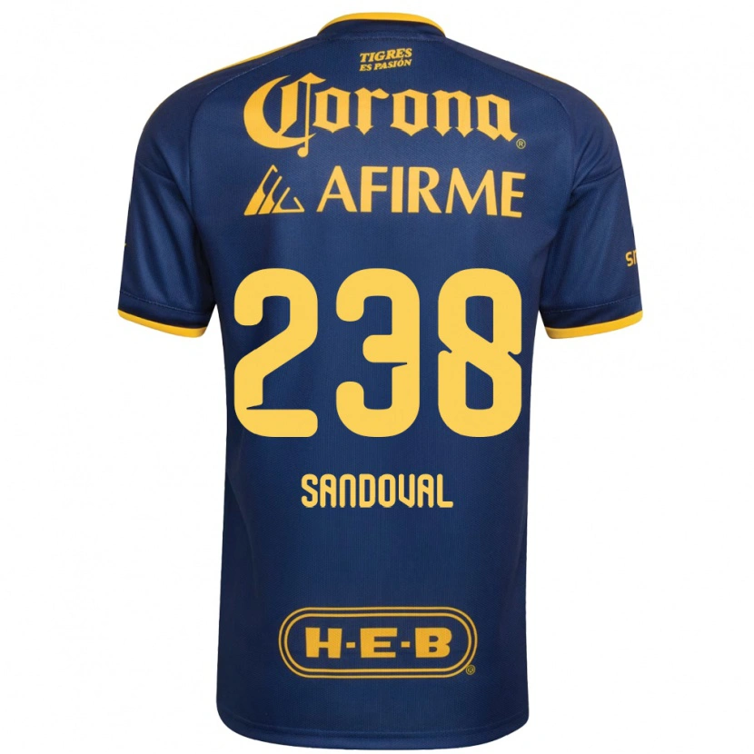 Danxen Dames Miguel Sandoval #238 Koninklijk Blauw Geel Uitshirt Uittenue 2026/27 T-Shirt