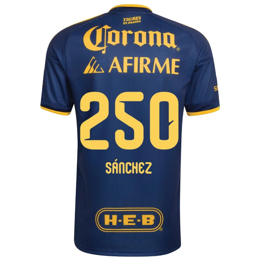 Danxen Dames Fernando Sánchez #250 Koninklijk Blauw Geel Uitshirt Uittenue 2026/27 T-Shirt