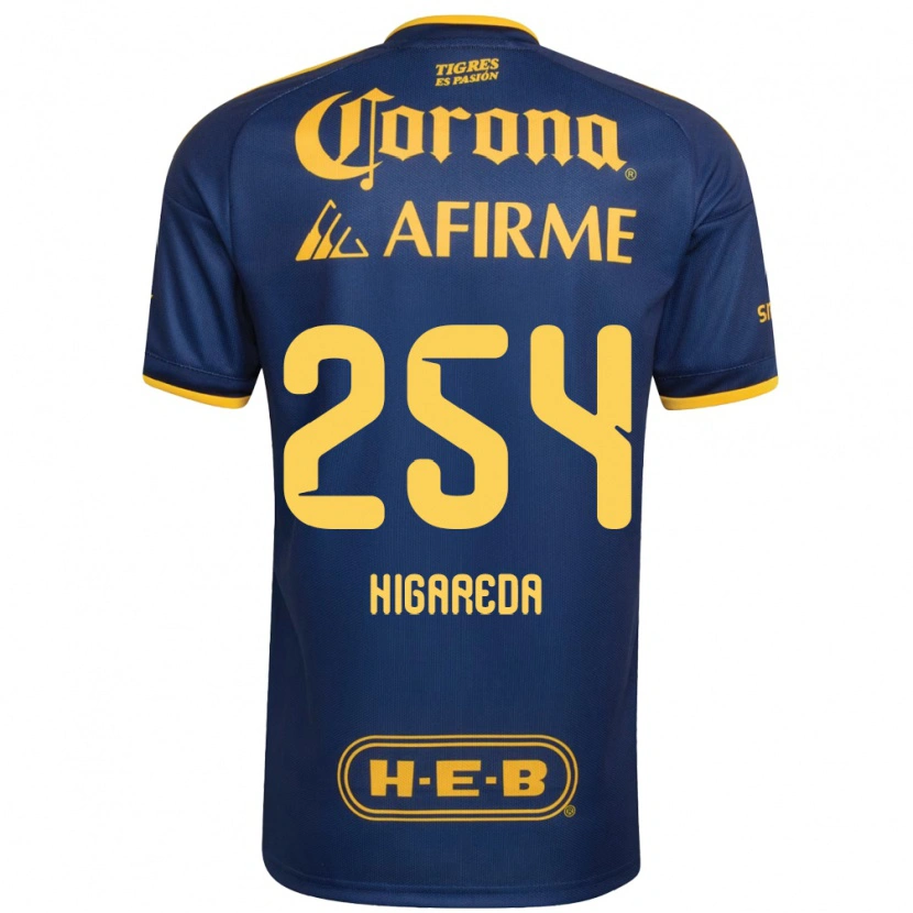 Danxen Dames Dorian Higareda #254 Koninklijk Blauw Geel Uitshirt Uittenue 2026/27 T-Shirt
