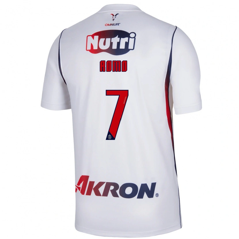 Danxen Dames Luis Romo #7 Wit Marineblauw Rood Uitshirt Uittenue 2026/27 T-Shirt