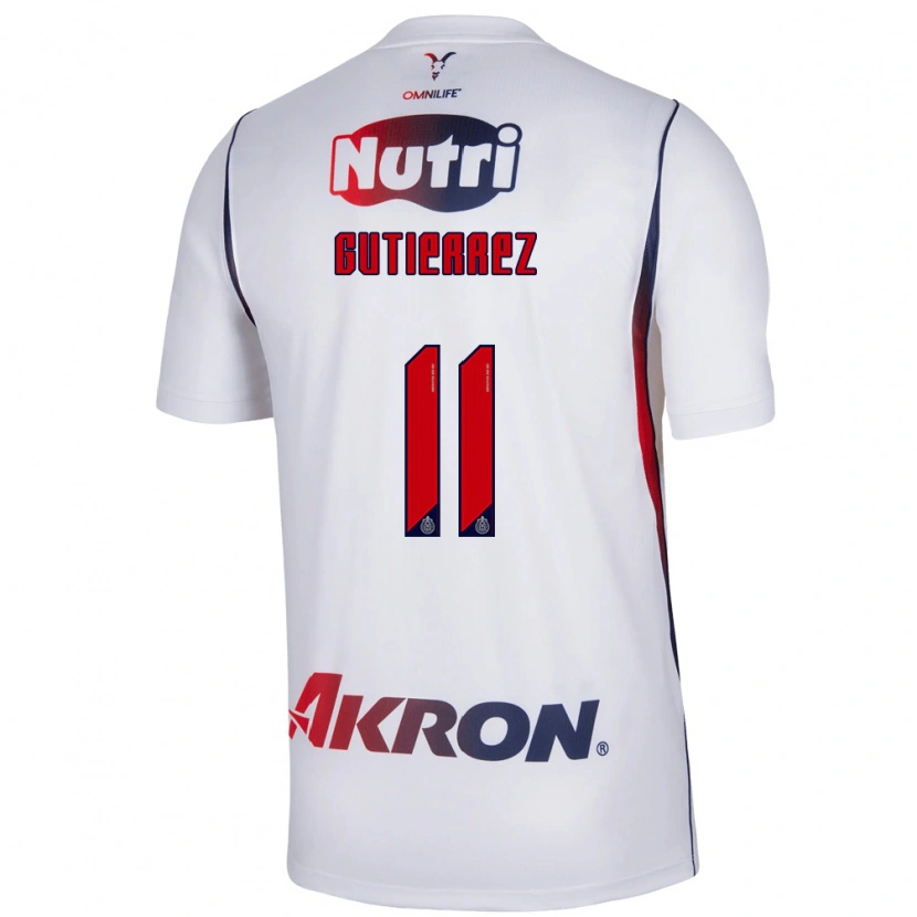 Danxen Dames Brian Gutiérrez #11 Wit Marineblauw Rood Uitshirt Uittenue 2026/27 T-Shirt