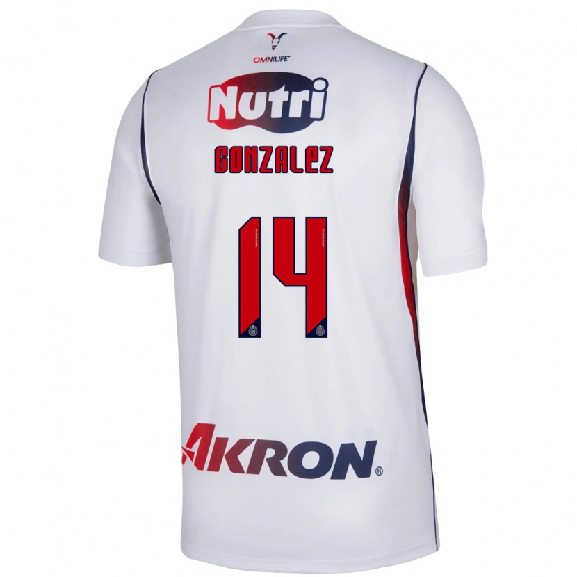 Danxen Dames Ivonne González #14 Wit Marineblauw Rood Uitshirt Uittenue 2026/27 T-Shirt