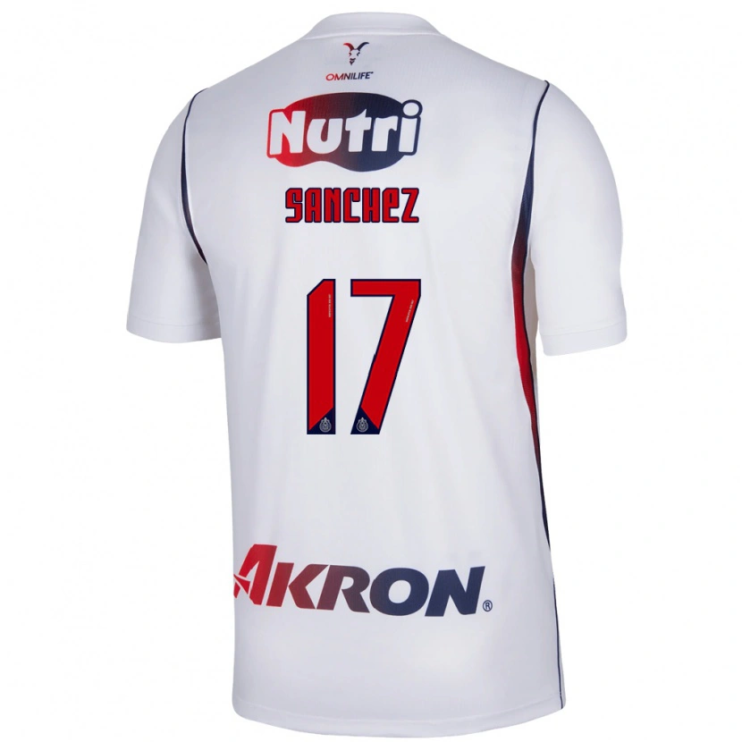 Danxen Dames Jesús Sánchez #17 Wit Marineblauw Rood Uitshirt Uittenue 2026/27 T-Shirt
