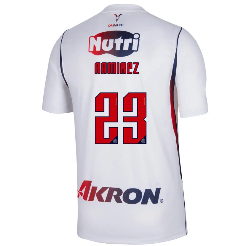 Danxen Dames Alessandra Ramírez #23 Wit Marineblauw Rood Uitshirt Uittenue 2026/27 T-Shirt