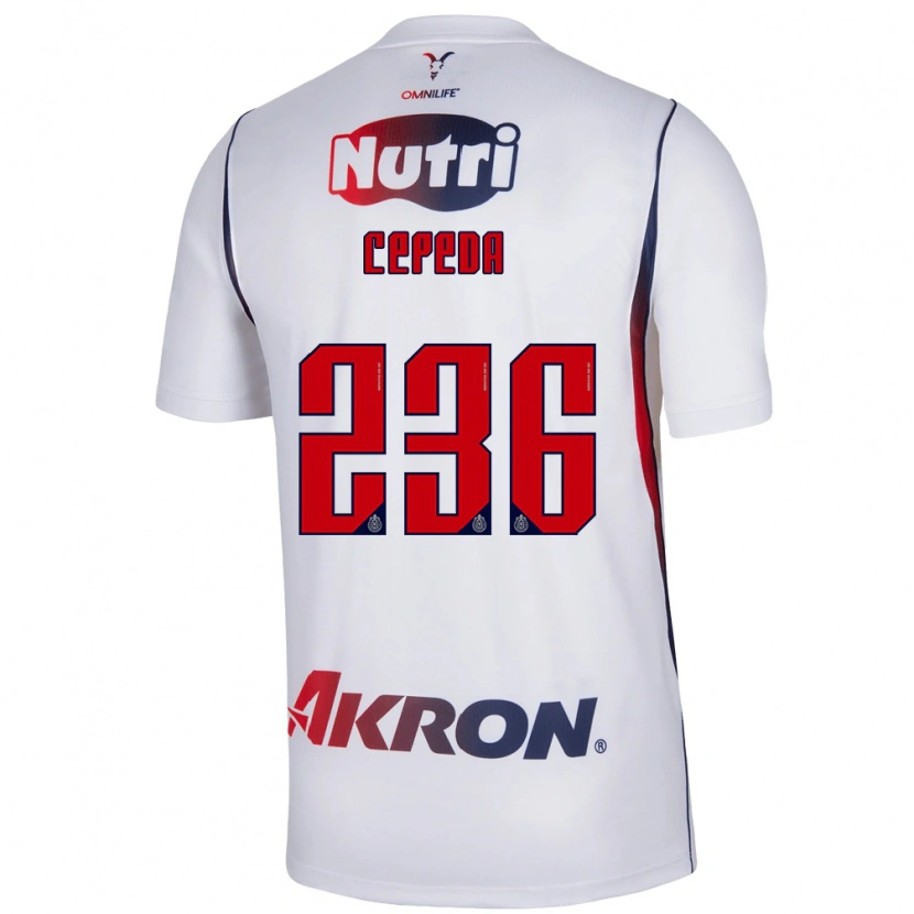 Danxen Dames Leonardo Cepeda #236 Wit Marineblauw Rood Uitshirt Uittenue 2026/27 T-Shirt