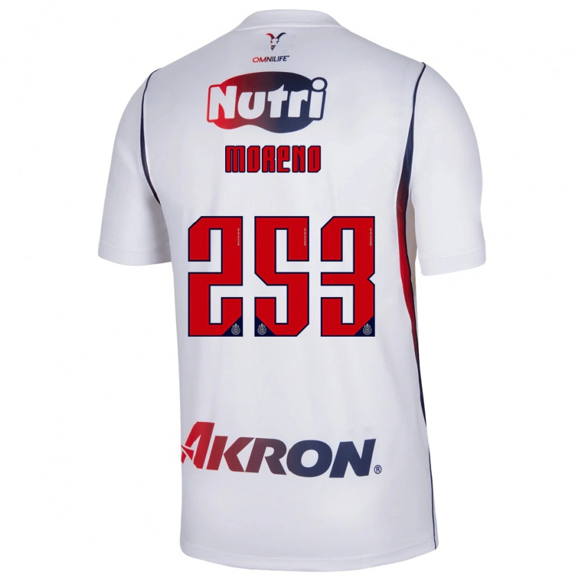 Danxen Dames Leonel Moreno #253 Wit Marineblauw Rood Uitshirt Uittenue 2026/27 T-Shirt