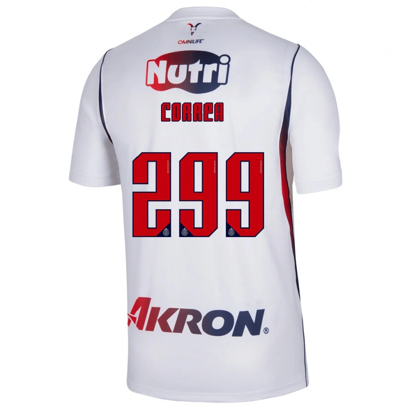 Danxen Dames Aarón Correa #299 Wit Marineblauw Rood Uitshirt Uittenue 2026/27 T-Shirt