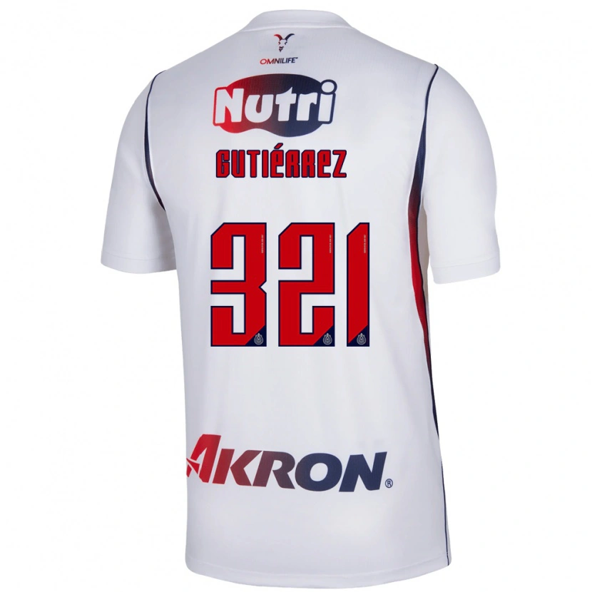 Danxen Dames Axel Gutiérrez #321 Wit Marineblauw Rood Uitshirt Uittenue 2026/27 T-Shirt